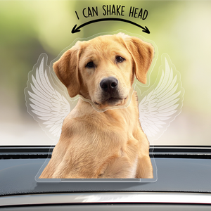 Photo personnalisée disparue mais jamais oubliée - Statuette commémorative personnalisée avec tête secouée - Téléchargez une photo, cadeau de condoléances pour les propriétaires d'animaux et les amoureux des animaux
