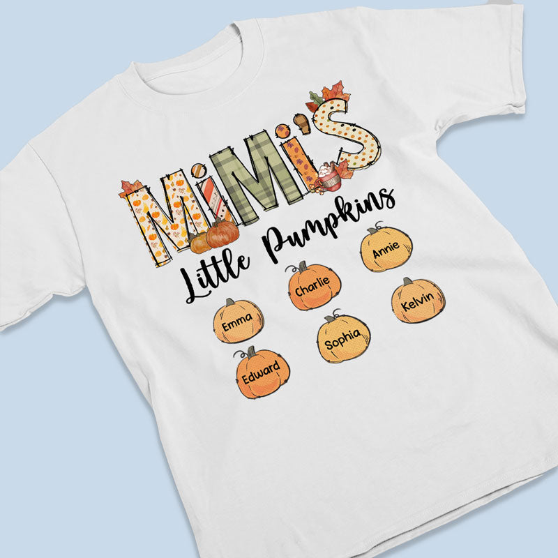 Grand-mère Petite Citrouille - T-shirt, sweat à capuche, sweat-shirt unisexe personnalisé pour la famille - Cadeau d'automne pour grand-mère
