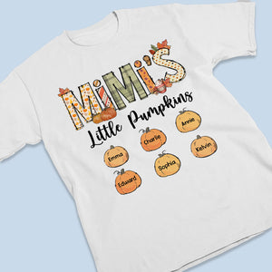 Grand-mère Petite Citrouille - T-shirt, sweat à capuche, sweat-shirt unisexe personnalisé pour la famille - Cadeau d'automne pour grand-mère