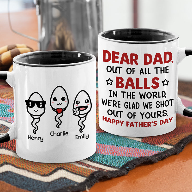 Nous sommes heureux d'avoir tiré de la vôtre - Tasse personnalisée avec accents personnalisés pour la famille - Cadeau de fête des pères, d'anniversaire pour papa