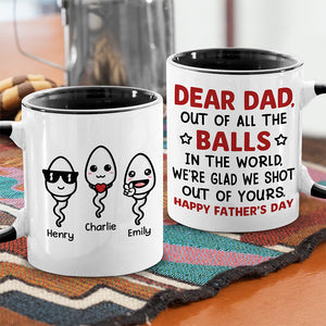 Nous sommes heureux d'avoir tiré de la vôtre - Tasse personnalisée avec accents personnalisés pour la famille - Cadeau de fête des pères, d'anniversaire pour papa