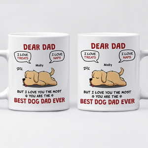 Le meilleur papa chien de tous les temps - Mug personnalisé pour chien - Fête des pères, cadeau pour les propriétaires d'animaux et les amoureux des animaux