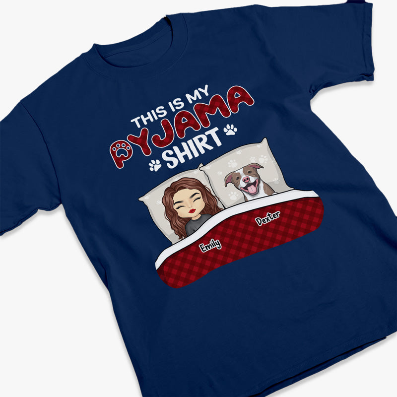 T-shirt unisexe personnalisé « C'est mon pyjama avec animal de compagnie » - Cadeau pour les propriétaires d'animaux et les amoureux des animaux