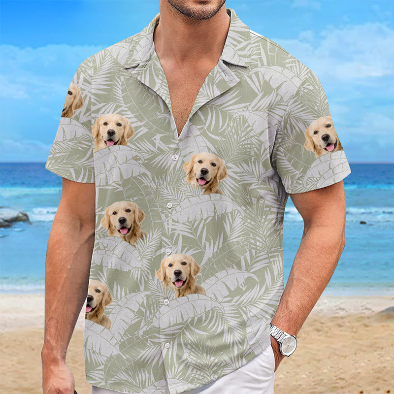 T-shirt hawaïen tropical unisexe personnalisé avec photo « Profitez du soleil » pour chien et chat - Cadeau idéal pour les vacances d'été, pour les propriétaires d'animaux et les amoureux des animaux