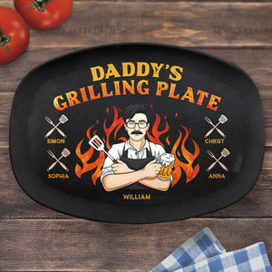 Mon père adore cuisiner pour moi - Plateau personnalisé familial - Cadeau de fête des pères et d'anniversaire pour papa