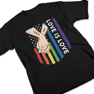 L'amour est l'amour - T-shirt unisexe personnalisé, sweat à capuche, sweat-shirt - Cadeau pour mari et femme, anniversaire, LGBTQ+