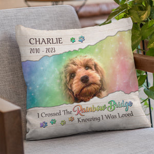Photo personnalisée toujours à vos côtés - Coussin commémoratif personnalisé - Cadeau de condoléances, cadeau pour propriétaires d'animaux, amoureux des animaux