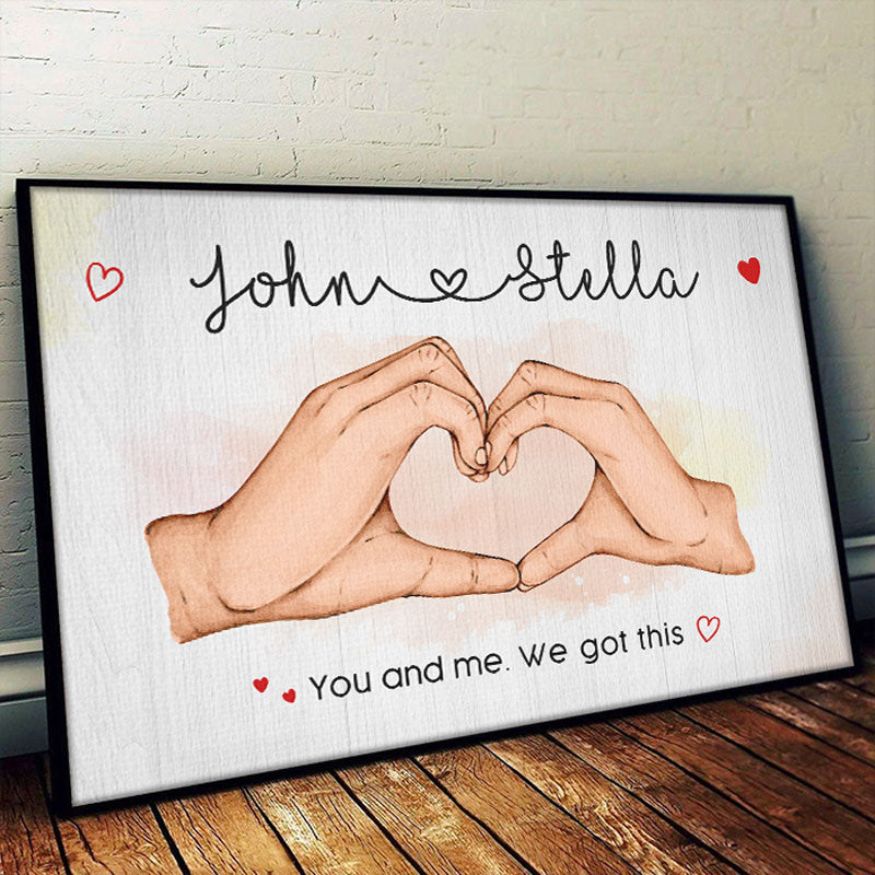Je t'ai aimé à l'époque, je t'aime toujours - Affiche horizontale personnalisée pour couple - Cadeau pour mari et femme, anniversaire