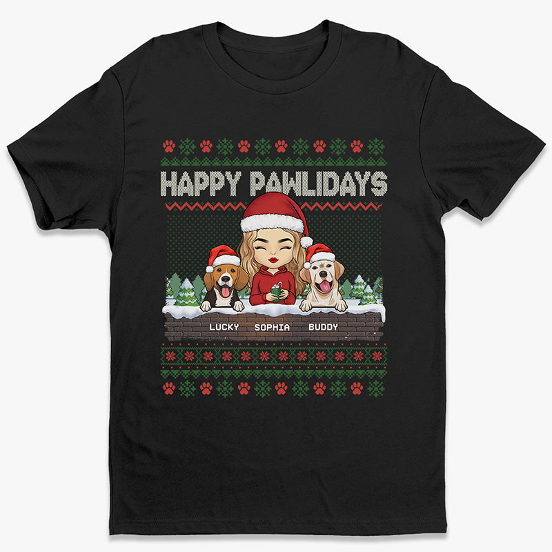 Je crois aux pattes du Père Noël - T-shirt, sweat à capuche et sweat-shirt unisexe personnalisé pour chien et chat - Cadeau de Noël pour propriétaires et amoureux des animaux