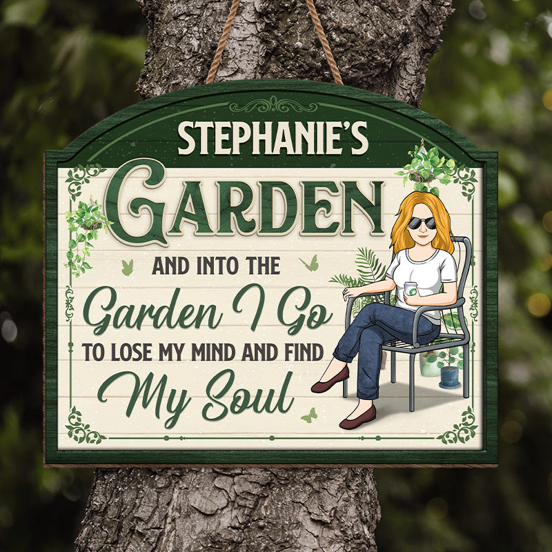Garden, Where I Find My Soul - Garden Personalized Custom Shaped Home Decor Wood Sign - House Warming Gift For Gardening Lovers