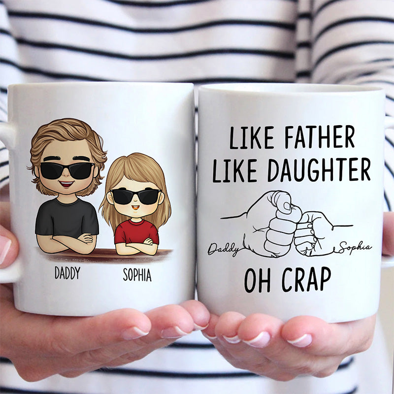Tel père, telle fille - Mug personnalisé pour la famille - Cadeau pour les membres de la famille
