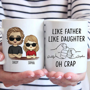 Tel père, telle fille - Mug personnalisé pour la famille - Cadeau pour les membres de la famille