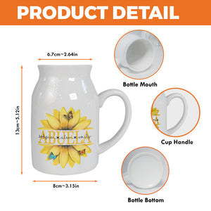 Les fleurs de grand-mère fleurissent dans le cœur des enfants - Vase à fleurs personnalisé pour la décoration intérieure - Cadeau de fête des mères, de pendaison de crémaillère pour maman et grand-mère