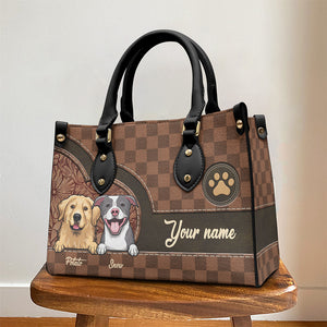 Amour inconditionnel dans un sac en fourrure - Sac à main en cuir personnalisé pour chien et chat - Cadeau pour propriétaires et amoureux des animaux