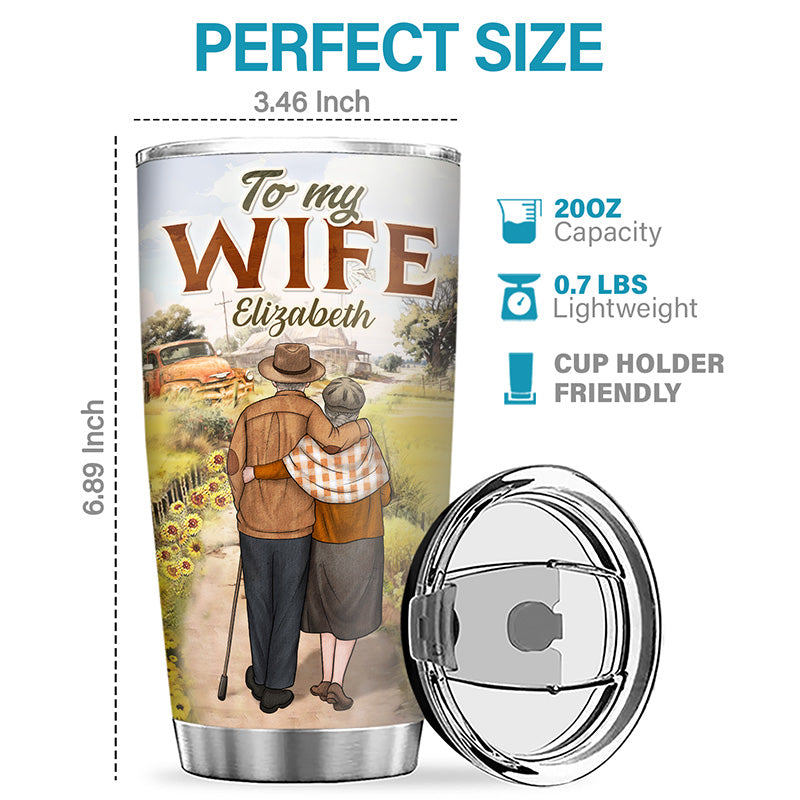 À ma femme, il était une fois - Verre personnalisé pour couple - Cadeau pour mari et femme, anniversaire