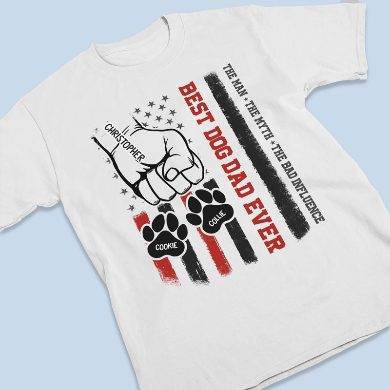 Fier d'être le meilleur papa de chien - T-shirt unisexe personnalisé, sweat à capuche, sweat-shirt - Fête des Pères, cadeau pour les propriétaires d'animaux et les amoureux des animaux
