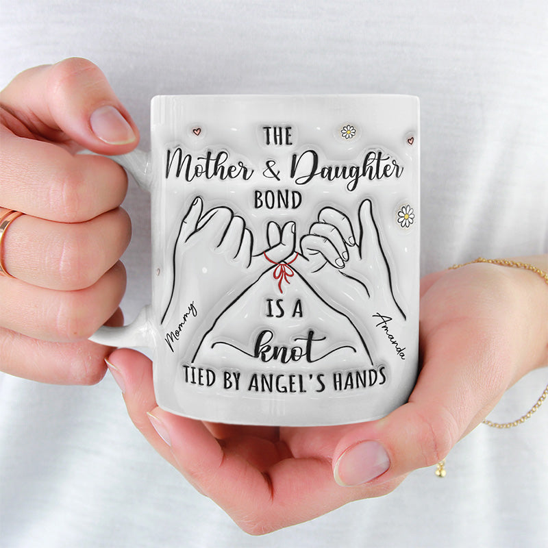 Le lien mère-fille est indissociable - Mug personnalisé 3D à effet gonflé - Cadeau pour maman et fille
