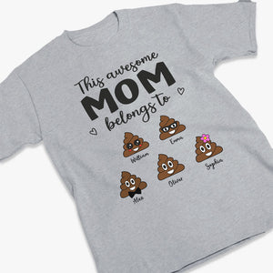 Cette maman géniale appartient à - T-shirt, sweat à capuche et sweat-shirt unisexe personnalisé pour la famille - Cadeau pour maman