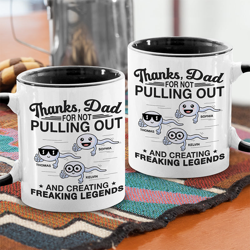 Merci de nous avoir accueillis - Tasse personnalisée avec accents pour la famille - Cadeau pour la fête des pères et l'anniversaire de papa