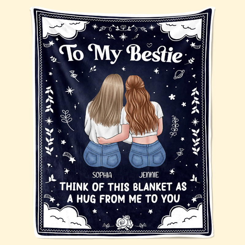Mon câlin pour toi - Couverture personnalisée Bestie - Cadeau pour meilleures amies, BFF, sœurs