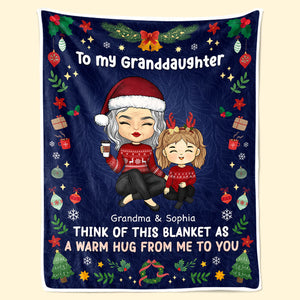 À ma petite-fille adorée - Couverture familiale personnalisée - Cadeau de Noël de maman, grand-mère