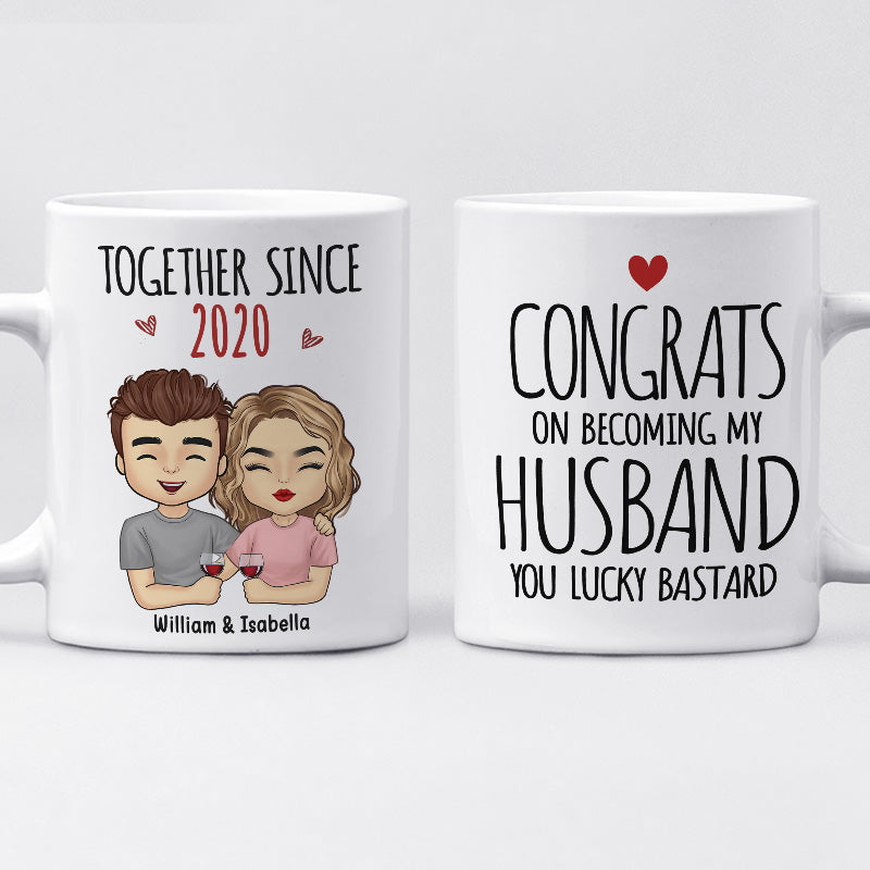 Être mon mari est le seul cadeau dont vous avez besoin - Tasse personnalisée pour couple - Cadeau pour mari et femme, anniversaire