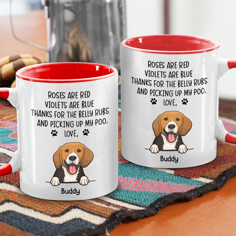 Merci de prendre soin de moi - Mug personnalisé avec accents pour chien - Cadeau de Noël pour les propriétaires d'animaux et les amoureux des animaux