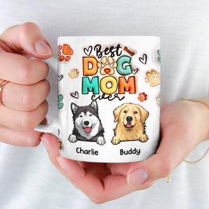 Mug personnalisé avec motif « Eat Sleep Pet Dogs Repeat » en 3D, effet gonflé, imprimé, cadeau idéal pour les propriétaires et les amoureux des animaux.