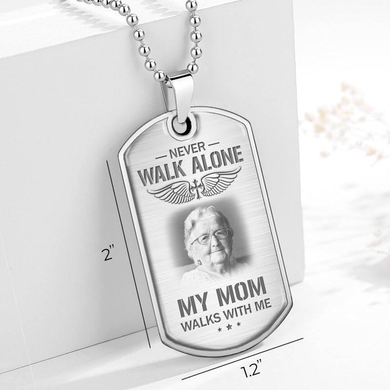 Photo personnalisée Je t'emporterai avec moi - Collier personnalisé commémoratif - Cadeau de condoléances, cadeau pour les membres de la famille
