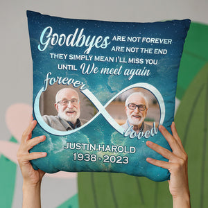 Oreiller photo personnalisé « Câlinez cet oreiller quand vous me manquez » - Oreiller personnalisé commémoratif - Cadeau de condoléances pour les membres de la famille