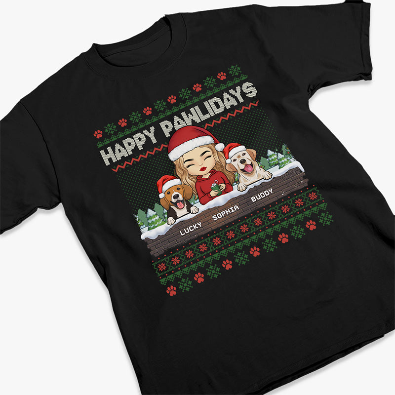 Je crois aux pattes du Père Noël - T-shirt, sweat à capuche et sweat-shirt unisexe personnalisé pour chien et chat - Cadeau de Noël pour propriétaires et amoureux des animaux