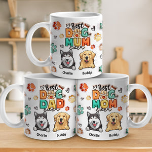 Mug personnalisé avec motif « Eat Sleep Pet Dogs Repeat » en 3D, effet gonflé, imprimé, cadeau idéal pour les propriétaires et les amoureux des animaux.