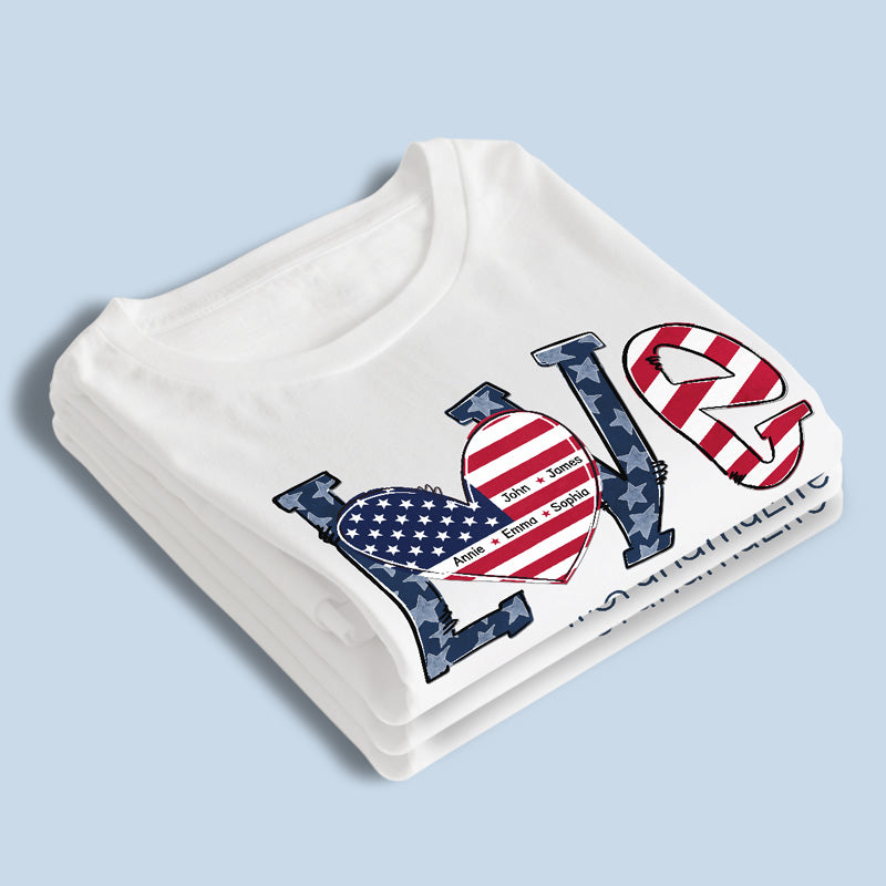 L'amour de la vie de grand-mère - T-shirt unisexe personnalisé, sweat à capuche, sweat-shirt - 4 juillet, cadeau d'anniversaire pour grand-mère