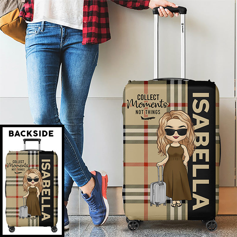 Où que vous alliez, cela devient une partie de vous d'une manière ou d'une autre - Housse de bagage personnalisée de voyage - Cadeau de vacances, cadeau pour les amateurs de voyages d'aventure