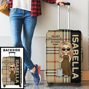 Où que vous alliez, cela devient une partie de vous d'une manière ou d'une autre - Housse de bagage personnalisée de voyage - Cadeau de vacances, cadeau pour les amateurs de voyages d'aventure