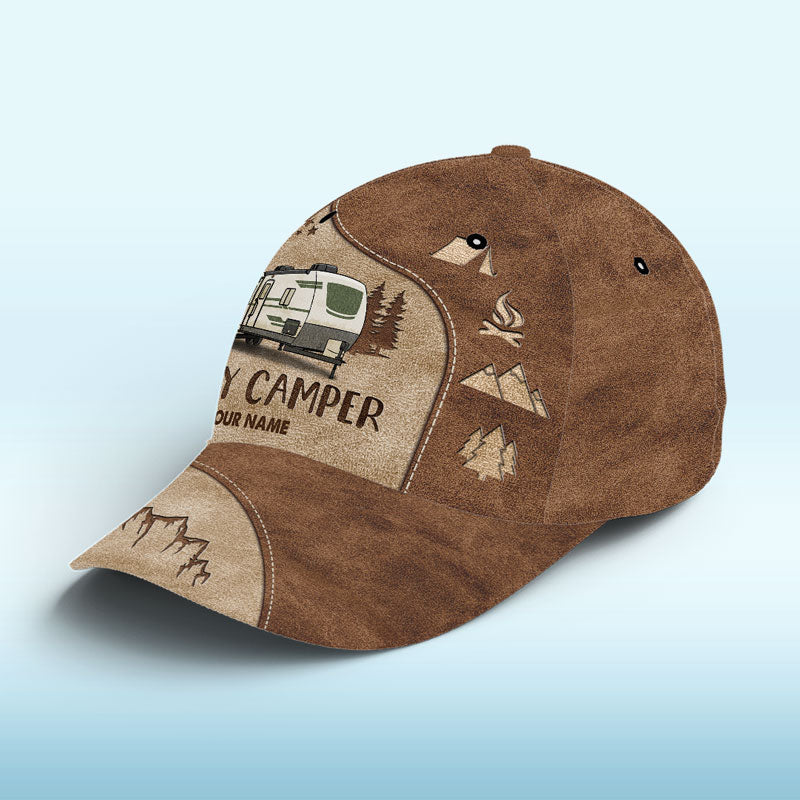 Casquette de camping personnalisée, imprimé intégral, style classique, cadeau pour les amateurs de camping.