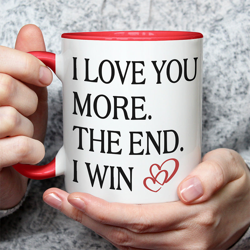 Je t'aime plus que je ne peux le dire - Tasse personnalisée pour couple - Cadeau pour mari et femme, anniversaire
