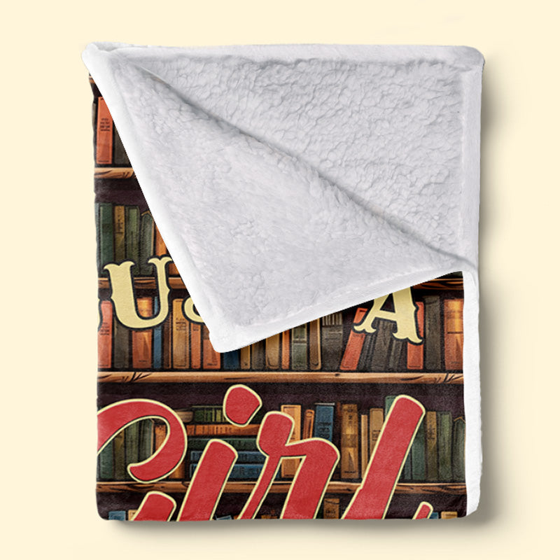 Une fille qui aime les livres, c'était moi - Couverture personnalisée - Cadeau de Noël pour les amoureux des livres
