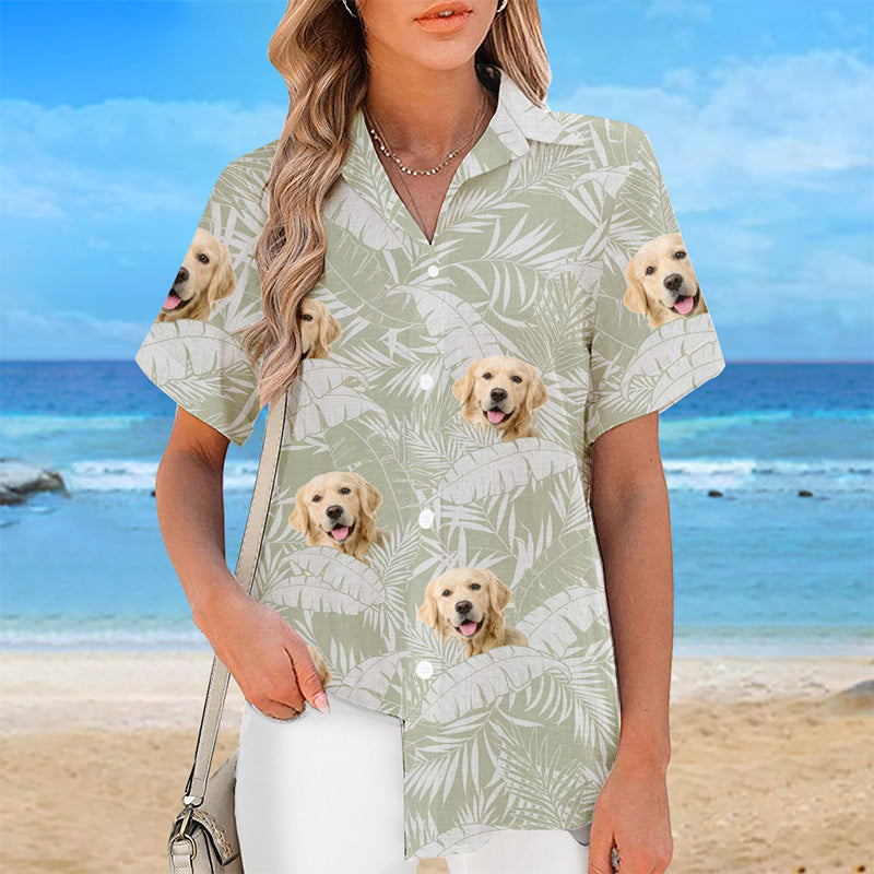 T-shirt hawaïen tropical unisexe personnalisé avec photo « Profitez du soleil » pour chien et chat - Cadeau idéal pour les vacances d'été, pour les propriétaires d'animaux et les amoureux des animaux