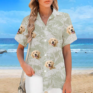 T-shirt hawaïen tropical unisexe personnalisé avec photo « Profitez du soleil » pour chien et chat - Cadeau idéal pour les vacances d'été, pour les propriétaires d'animaux et les amoureux des animaux