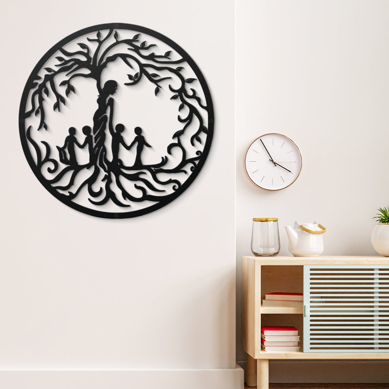 L'amour maternel - Décoration murale en métal personnalisée pour la famille - Cadeau pour les membres de la famille