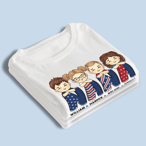 Grateful To Be Called Mom Grandma - Family Personalized Custom Unisex T-shirt, Hoodie, Sweatshirt - 4th Of July, Birthday Gift For Mom, Grandma