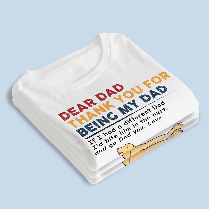 Je lui mordrais les noix et j'irais te chercher. Amour - T-shirt, sweat à capuche, sweat-shirt unisexe personnalisé pour chien - Fête des Pères, Fête des Mères, cadeau pour propriétaires d'animaux et amoureux des animaux