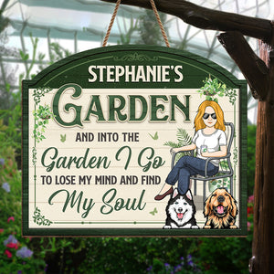 Mon jardin, mon âme - Panneau en bois personnalisé pour décoration d'intérieur - Cadeau de pendaison de crémaillère pour les amateurs de jardinage, les propriétaires d'animaux et les amoureux des animaux