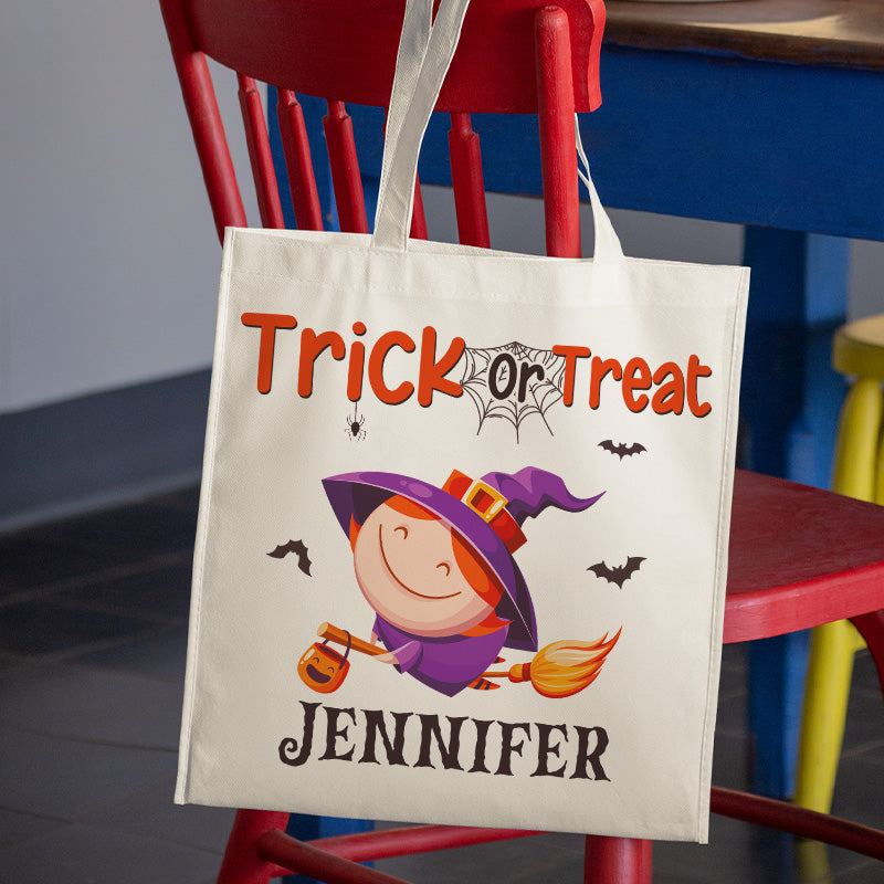 Sac fourre-tout personnalisé Candy Monster - Cadeau d'Halloween pour enfant