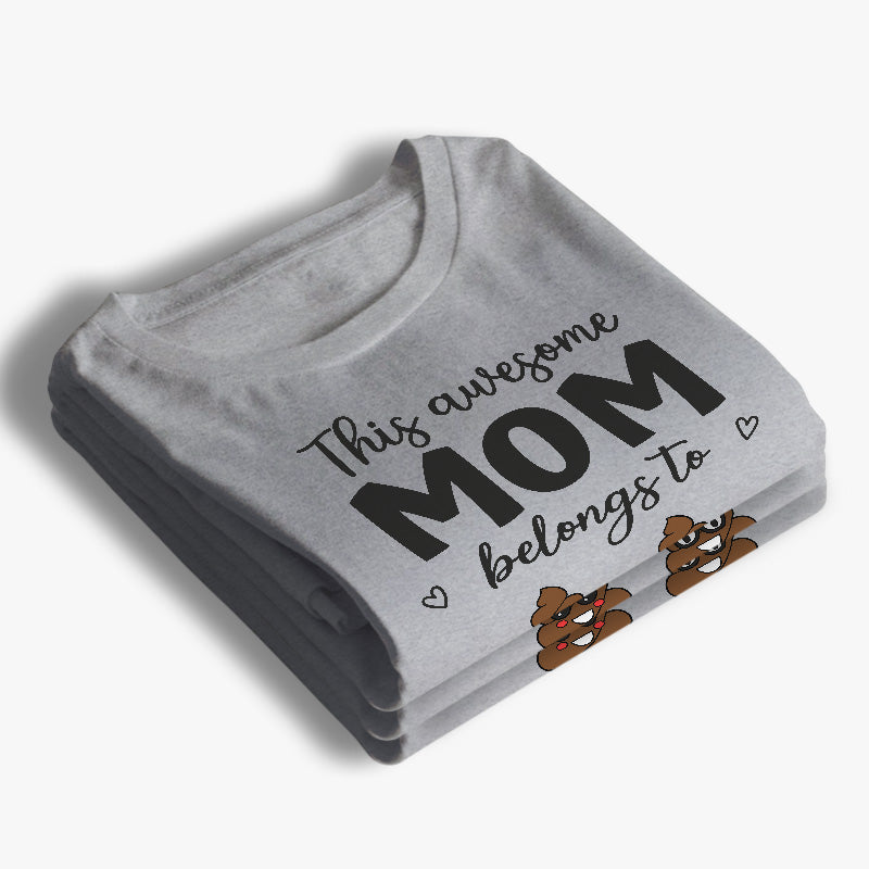 Cette maman géniale appartient à - T-shirt, sweat à capuche et sweat-shirt unisexe personnalisé pour la famille - Cadeau pour maman