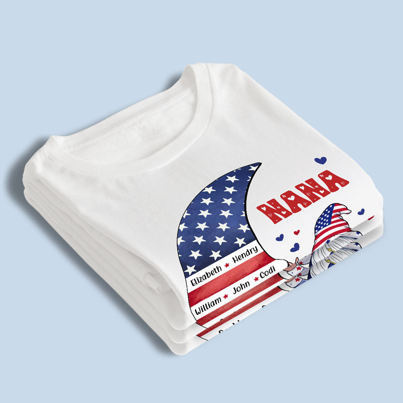 Nana, on t'aime toujours - T-shirt unisexe personnalisé, sweat à capuche, sweat-shirt - 4 juillet, cadeau d'anniversaire pour grand-mère