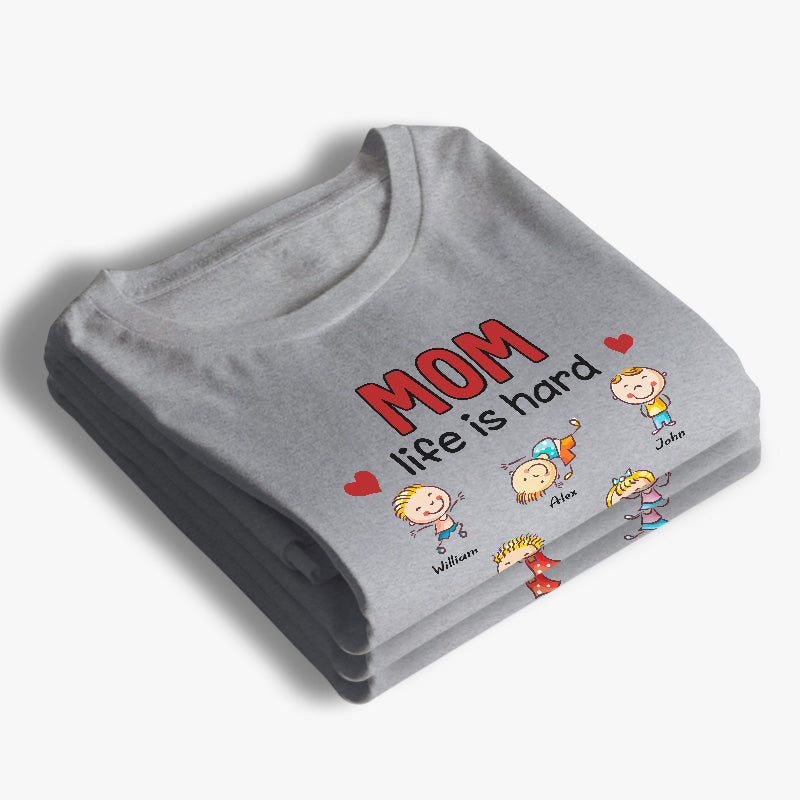 Fière maman de plusieurs enfants - T-shirt, sweat à capuche et sweat-shirt unisexe personnalisé pour la famille - Cadeau pour maman