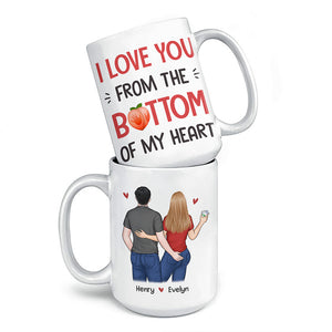 On se prend toujours les fesses même quand on est vieux et ridé - Tasse personnalisée pour couple - Cadeau pour mari et femme, anniversaire