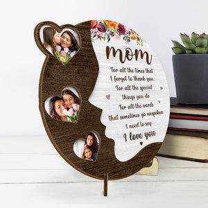 Photo personnalisée pour toutes vos actions spéciales - Plaque en bois personnalisée à 2 couches avec support - Cadeau de pendaison de crémaillère pour maman et grand-mère